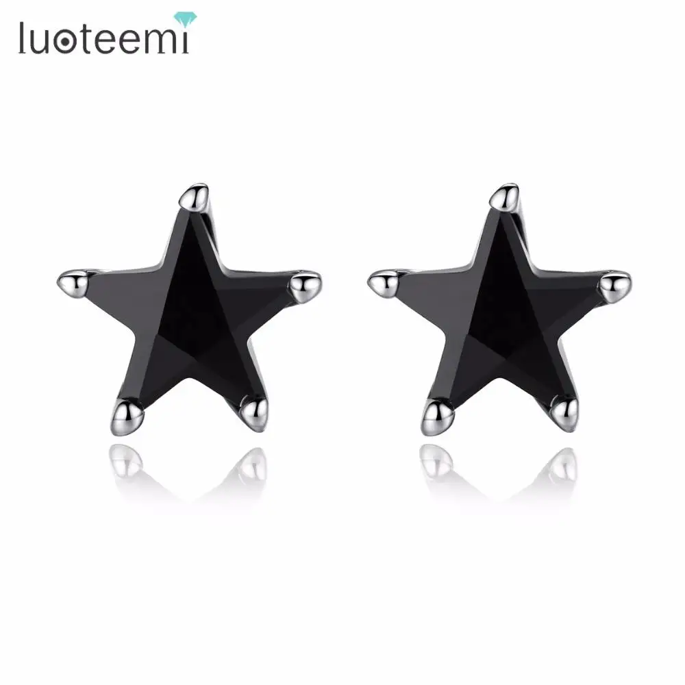 LUOTEEMI Cute Black Star Stud Earring for Women Tiny Hip Hop Girl Jewelry Wholesale Dropshipping Children Zircons Christmas Gift
LUOTEEMI Cute Black Star Stud Earring for Women Tiny Hip Hop Girl Jewelry Wholesale Dropshipping Children Zircons Christmas Gift
