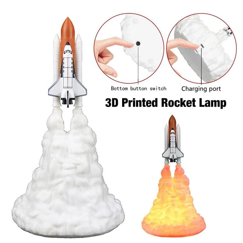 3D Print Space Shuttle Lamp Night Light for Space Fans Moon Lamp Environmentally Friendly Rocket Lamp Room Decoration
3D Print Space Shuttle Lamp Night Light for Space Fans Moon Lamp Environmentally Friendly Rocket Lamp Room Decoration