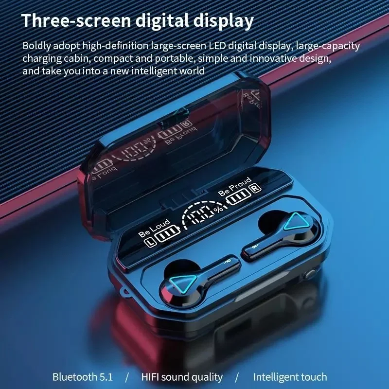 Wireless Earbuds Bluetooth Earphone 5.1 Wireless Headset Led Display With Flashlights IPX7 Waterproof HiFi Premium Sound Noise
Wireless Earbuds Bluetooth Earphone 5.1 Wireless Headset Led Display With Flashlights IPX7 Waterproof HiFi Premium Sound Noise