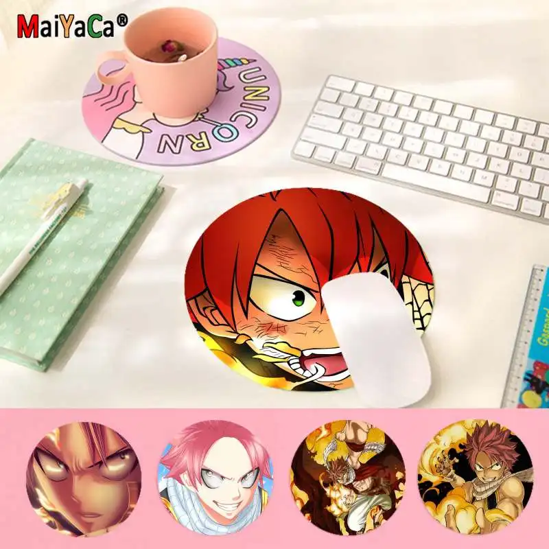 Maiyaca Fairy Tail Natsu Dragneel Fire Dragon Son Silicone round mouse Pad to Mouse Game gaming Mousepad Rug For Laptop Notebook
Maiyaca Fairy Tail Natsu Dragneel Fire Dragon Son Silicone round mouse Pad to Mouse Game gaming Mousepad Rug For Laptop Notebook