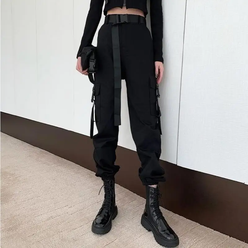 Gothic Black Cargo Pants Women Hippie Streetwear Autumn Harajuku Loose Trousers For Female Rave Punk Straight Oversize
Gothic Black Cargo Pants Women Hippie Streetwear Autumn Harajuku Loose Trousers For Female Rave Punk Straight Oversize