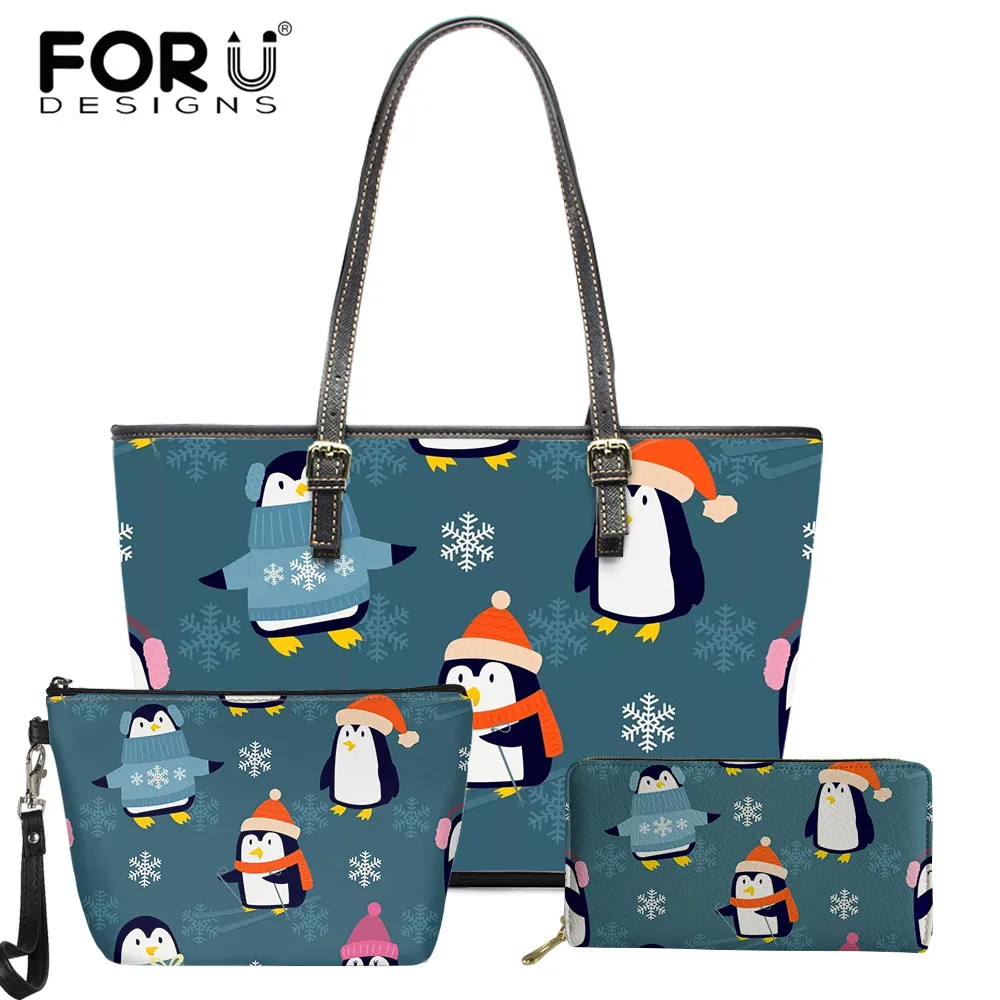 FORUDESIGNS Kawaii Cartoon Penguin Pattern Handbag 2021 New Fashion Shoulder Bag Leather PU Tote Bag for Woman Female Hand Bag
FORUDESIGNS Kawaii Cartoon Penguin Pattern Handbag 2021 New Fashion Shoulder Bag Leather PU Tote Bag for Woman Female Hand Bag
