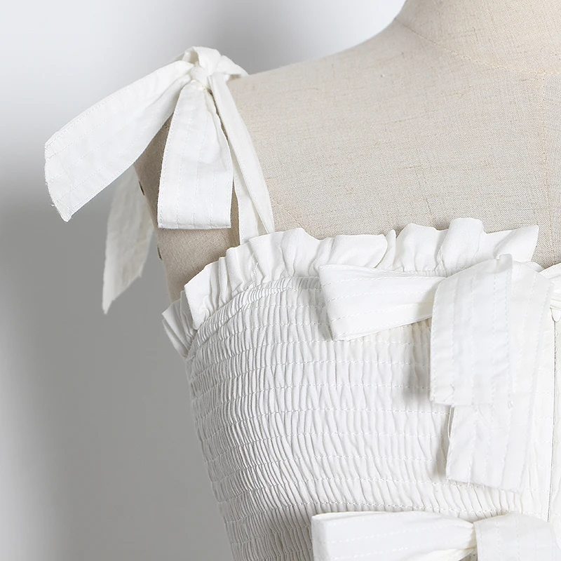TWOTWINSTYLE Casual Summer Dress Women Square Collar Sleeveless Spaghetti Strap High Waist Patchwork Ruffles Bow Dresses Female
TWOTWINSTYLE Casual Summer Dress Women Square Collar Sleeveless Spaghetti Strap High Waist Patchwork Ruffles Bow Dresses Female