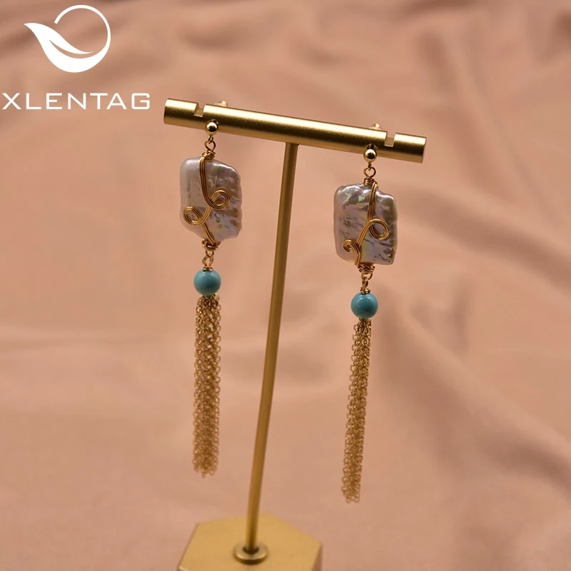 Xlentag Natural Baroque turquoise Pendant Earring2021 Women luxury Fashion Fine 925 Sterling silverJewelry Wedding Gift GE1011
Xlentag Natural Baroque turquoise Pendant Earring2021 Women luxury Fashion Fine 925 Sterling silverJewelry Wedding Gift GE1011