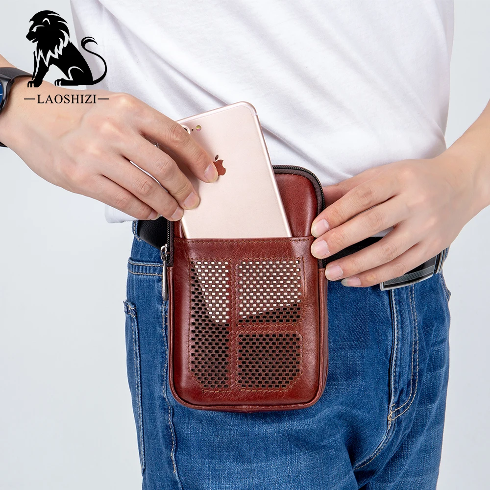 LAOSHIZI LUOSEN Genuine Leather Waist Pack Belt Bag Pouch Small Shoulder Bag For Mobile Phone 91127
LAOSHIZI LUOSEN Genuine Leather Waist Pack Belt Bag Pouch Small Shoulder Bag For Mobile Phone 91127
