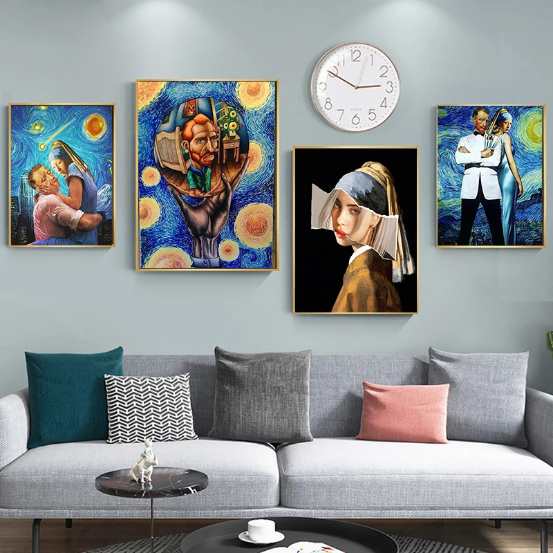 Modern Abstract Funny Van Gogh and Friends Canvas Painting Wall Art Posters and Prints Wall Art Pictures for Living Room Cuadros
Modern Abstract Funny Van Gogh and Friends Canvas Painting Wall Art Posters and Prints Wall Art Pictures for Living Room Cuadros