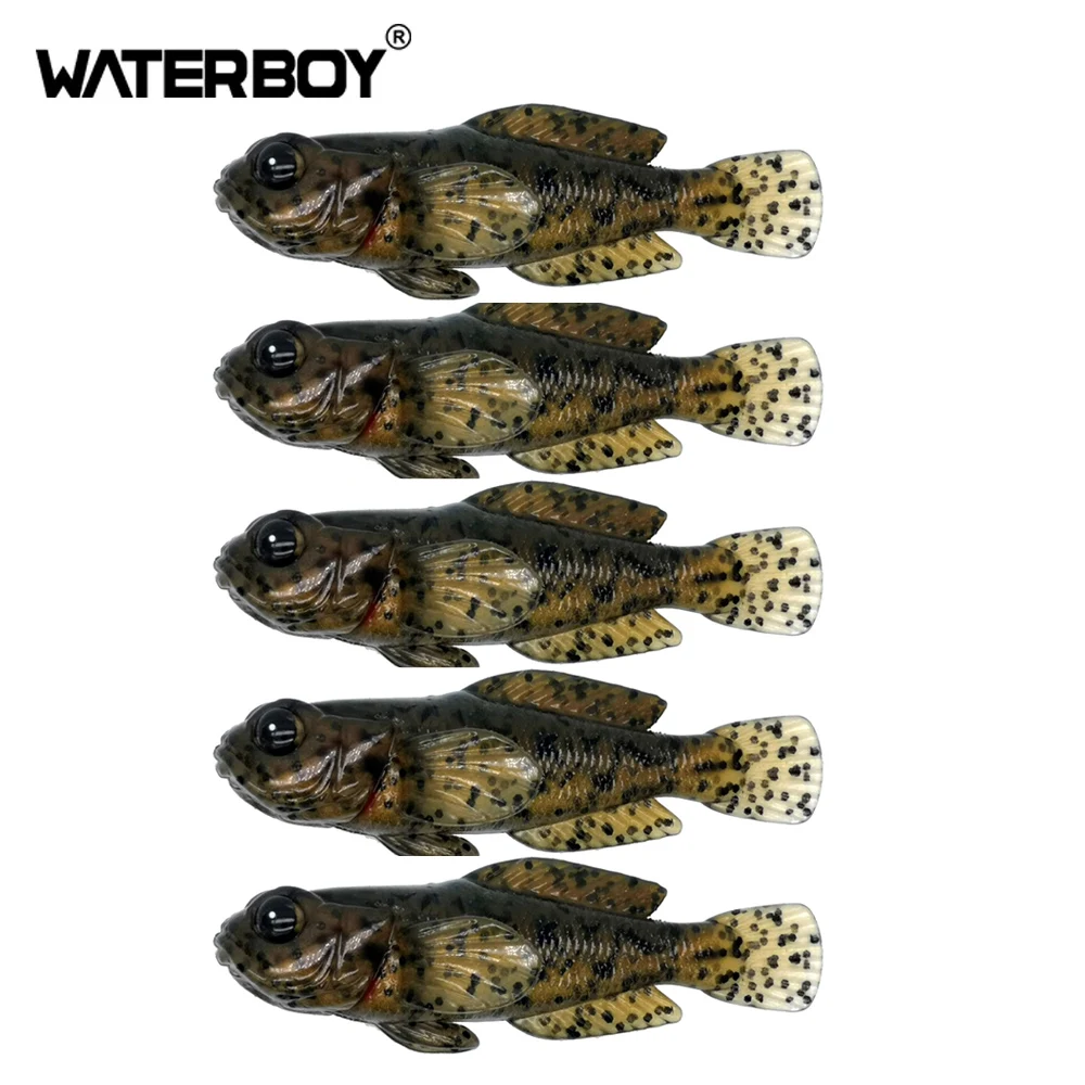 5 шт./упак . 75 мм 9 3 г бычок мягкие Swimbait 0 33 oz дюймов рыбы приманки лучших подробный