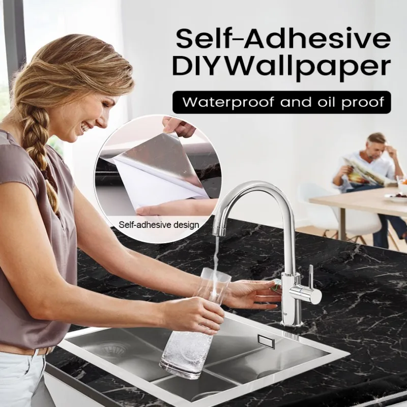 Marble Waterproof Countertop Wall Sticker PVC Self Adhesive Wallpaper Decorative Film Kitchen Cabinet Contact Paper Home Decor
Marble Waterproof Countertop Wall Sticker PVC Self Adhesive Wallpaper Decorative Film Kitchen Cabinet Contact Paper Home Decor