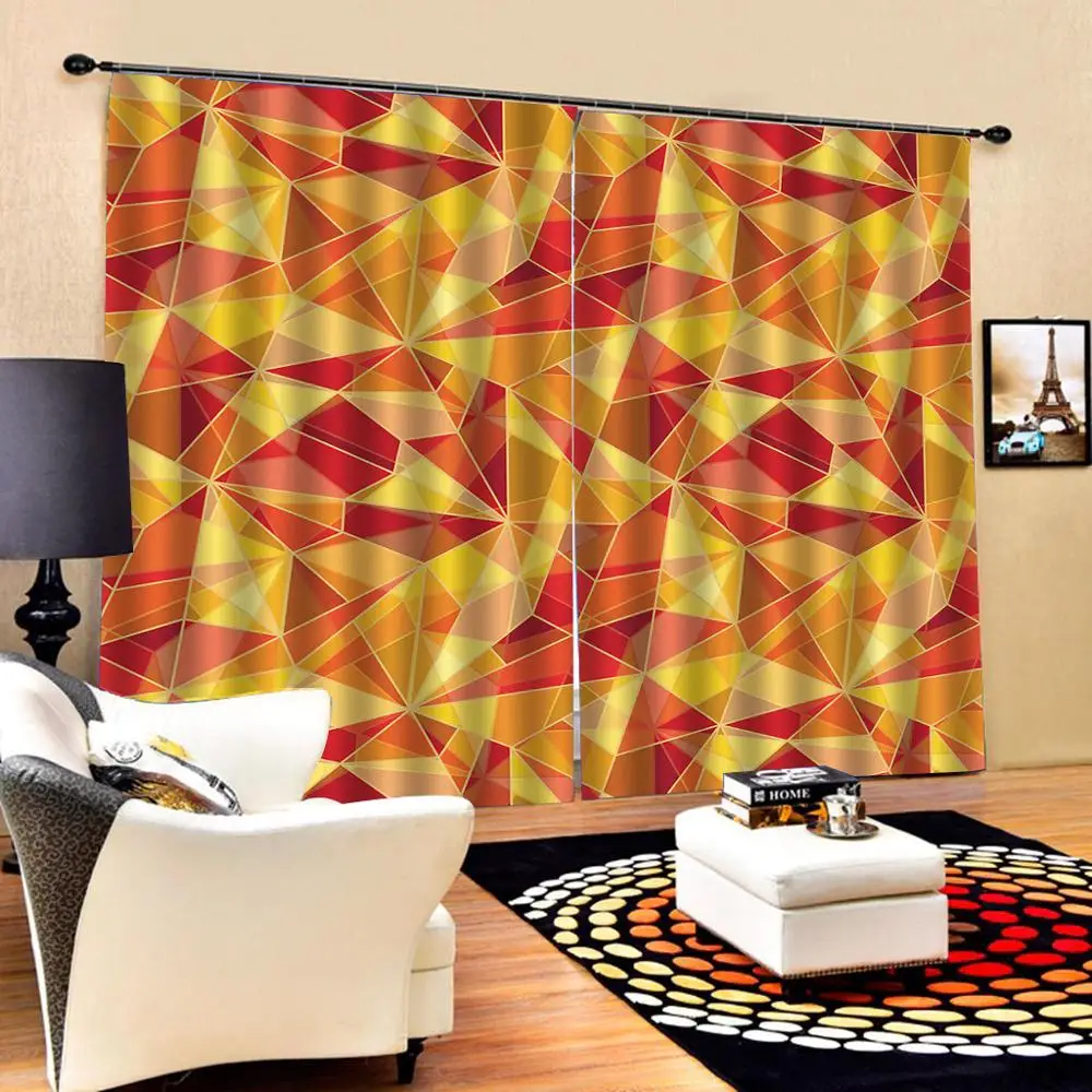 Modern Home Decoration Living Room Curtains 3d Red golden geometric pattern stereoscopic curtains
Modern Home Decoration Living Room Curtains 3d Red golden geometric pattern stereoscopic curtains