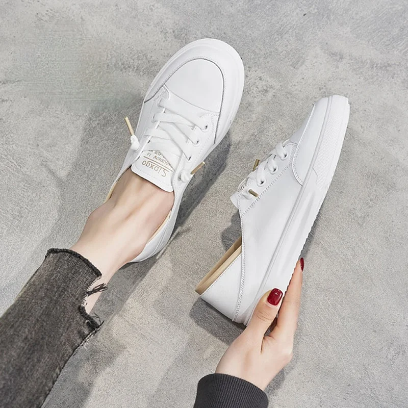 Leather Women Casual Shoes Flats White 2021 Spirng Summer High Quality Outdoor Non-slip Comfortable Loafers
Leather Women Casual Shoes Flats White 2021 Spirng Summer High Quality Outdoor Non-slip Comfortable Loafers