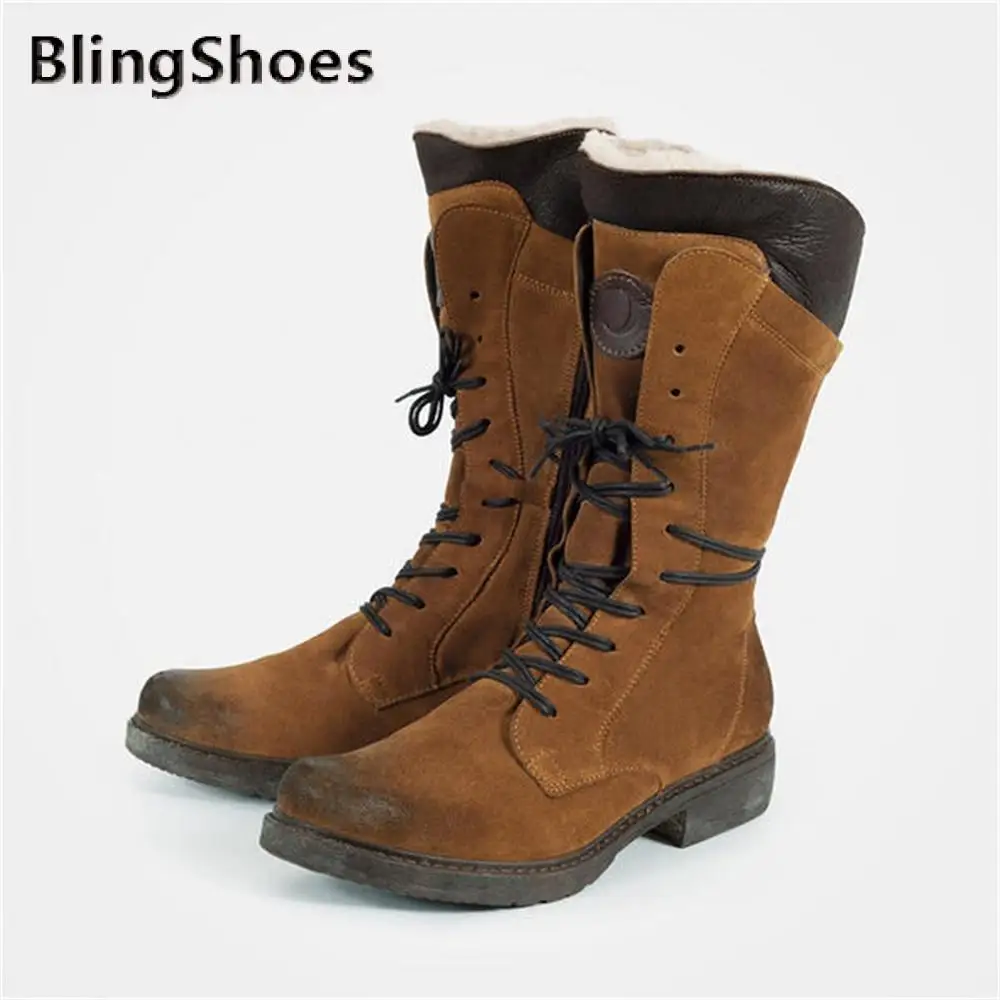new Winter Warm Mid Calf Boots Thick Fur Velvet Lace Up Boots Artificial Leather Waterproof Ladies Snow Shoes Female Party boots
new Winter Warm Mid Calf Boots Thick Fur Velvet Lace Up Boots Artificial Leather Waterproof Ladies Snow Shoes Female Party boots
