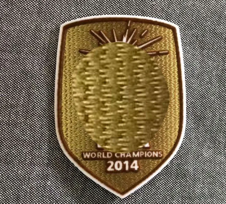 Gold 2006 2014 Champions Patch Soccer Badge