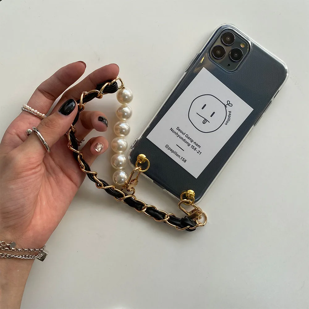 Wrist Chain Case for iPhone 12 Pro Max 7 8 Plus XR XS Max Shockproof Transparent Cases Pearl Chain Hanging Case for iPhone 11 SE
Wrist Chain Case for iPhone 12 Pro Max 7 8 Plus XR XS Max Shockproof Transparent Cases Pearl Chain Hanging Case for iPhone 11 SE
