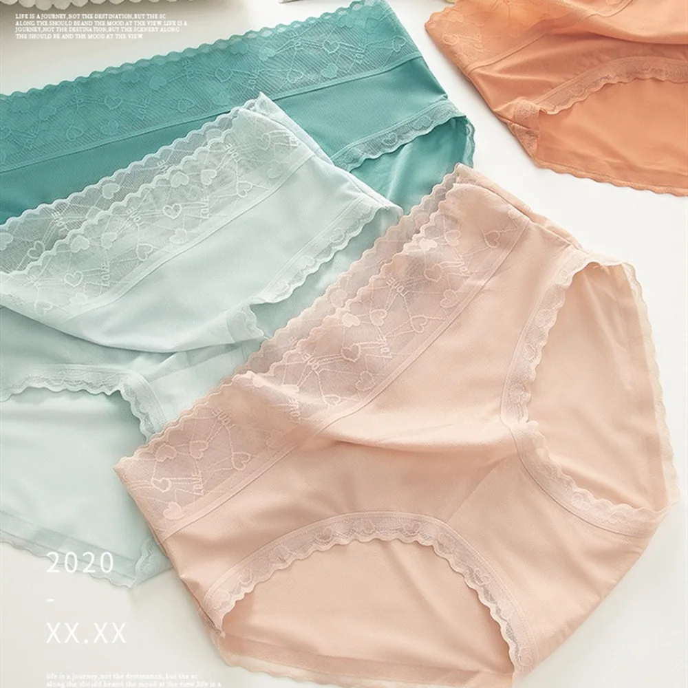 Mid Waist Love Lace Sexy Traceless One Piece Pure Silk Cotton Antibacterial Crotch Girl's Triangle Underwear Open Panties Ouvert
Mid Waist Love Lace Sexy Traceless One Piece Pure Silk Cotton Antibacterial Crotch Girl's Triangle Underwear Open Panties Ouvert