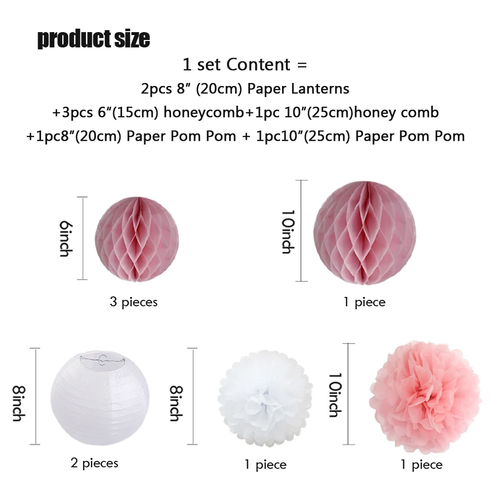 8pcs/set Chinoiserie Decor White Round Hanging Paper Ball Lanterns 15cm Honeycomb Tissue Party Decoration Craft Supplies
8pcs/set Chinoiserie Decor White Round Hanging Paper Ball Lanterns 15cm Honeycomb Tissue Party Decoration Craft Supplies