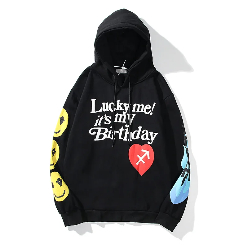Kanye West Wink Smiley Print Punk Men Hip Hop Hoodies Pullover Casual Cotton Hooded Sweatshirt Couples Jacket Polerones De Mujer
Kanye West Wink Smiley Print Punk Men Hip Hop Hoodies Pullover Casual Cotton Hooded Sweatshirt Couples Jacket Polerones De Mujer