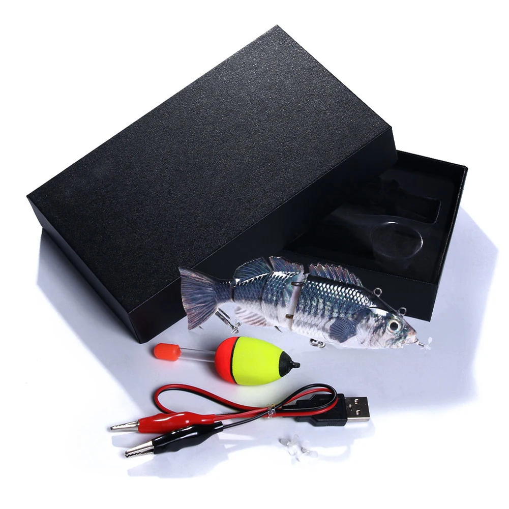 Robotic Swimming Lures Fishing Auto Electric Lure Bait Wobblers For 4-Segement Swimbait USB Rechargeable Flashing LED Light
Robotic Swimming Lures Fishing Auto Electric Lure Bait Wobblers For 4-Segement Swimbait USB Rechargeable Flashing LED Light