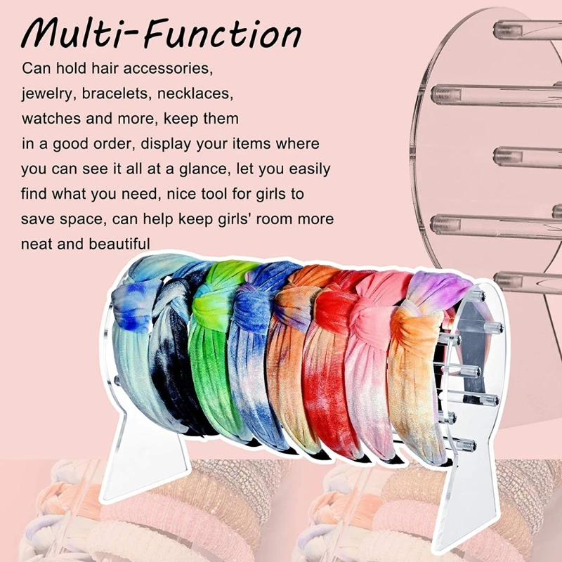 Clear Headband Holder Organizer Acrylic Hair Accessory Jewelry for Chains Bracelets Necklaces Storage Display | Украшения и