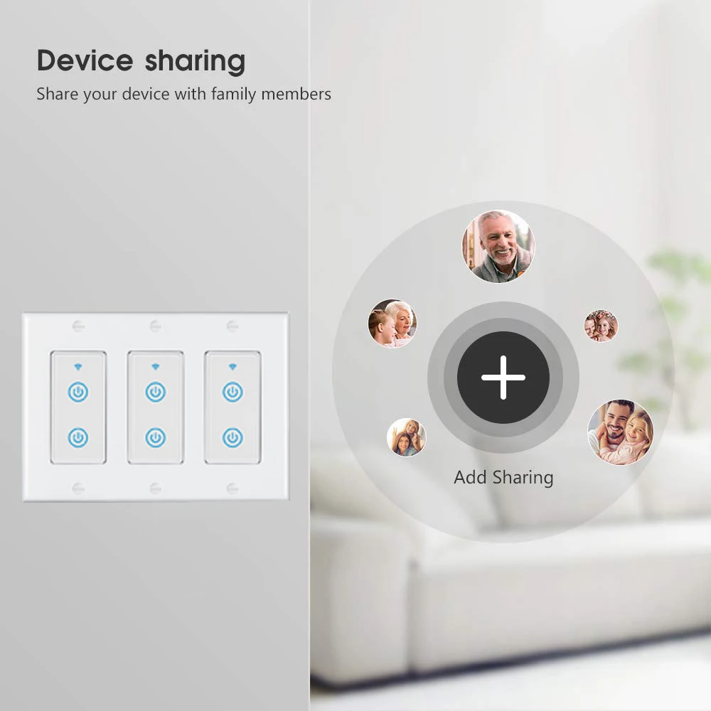 Smart Life Tuya Wifi Switch US Touch Panel Wireless Light Switches With Remote Control, Timing Control, Voice Control Functions
Smart Life Tuya Wifi Switch US Touch Panel Wireless Light Switches With Remote Control, Timing Control, Voice Control Functions