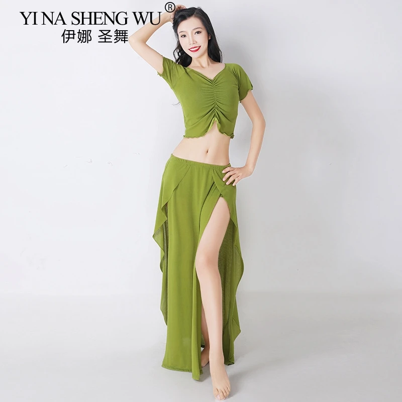 Belly Dance Wear Women Elegant Training Clothing Female Adult Slit Long Skirt Performance Practice Clothing Sexy Belly Dance Set
Belly Dance Wear Women Elegant Training Clothing Female Adult Slit Long Skirt Performance Practice Clothing Sexy Belly Dance Set
