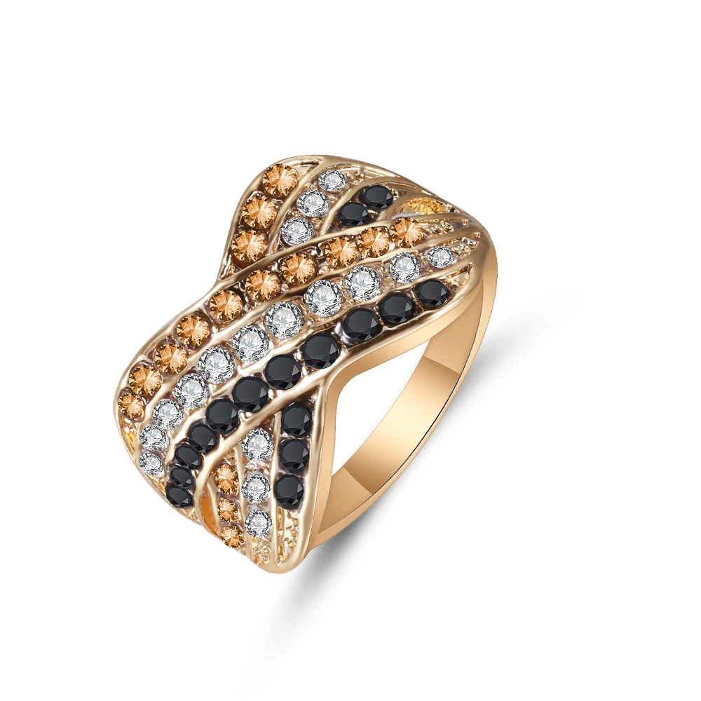 Ladies Ring Black White And Yellow Color Three Rows Zircon Geometric Cross Ring Fashion Banquet Engagement Ring
Ladies Ring Black White And Yellow Color Three Rows Zircon Geometric Cross Ring Fashion Banquet Engagement Ring