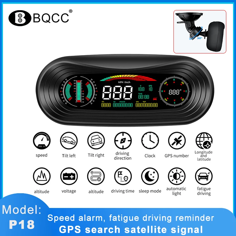 Car Head Up Display P18 SMART GPS SLOPE METER Car peed Projector Speed Alarm Fatigue Driving Reminder
Car Head Up Display P18 SMART GPS SLOPE METER Car peed Projector Speed Alarm Fatigue Driving Reminder