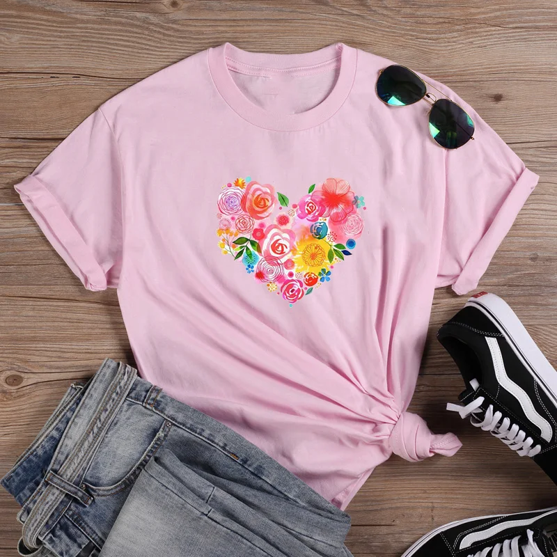 Heart Flower Shirt Graphic T Shirt Women Short Sleeve Cotton T Shirts Woman White Loose T Shirt Women Top Harajuku T Shirt Femme
Heart Flower Shirt Graphic T Shirt Women Short Sleeve Cotton T Shirts Woman White Loose T Shirt Women Top Harajuku T Shirt Femme