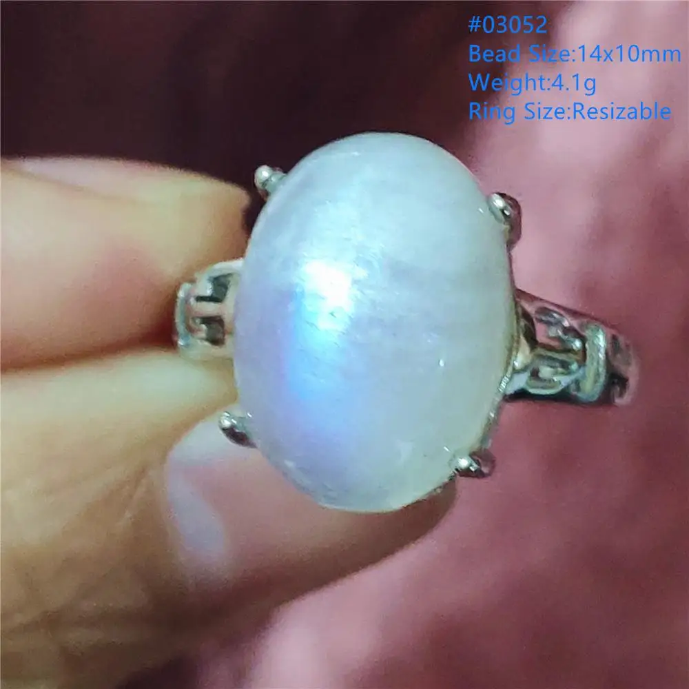 Natural Moonstone Blue Light Adjustable Ring Crystal Woman 14x10mm 925 Sterling Silver Moonstone Oval Stone AAAAA
Natural Moonstone Blue Light Adjustable Ring Crystal Woman 14x10mm 925 Sterling Silver Moonstone Oval Stone AAAAA