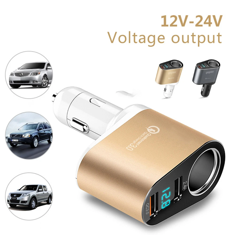 2.4A Car Fast Charger QC3.0 Dual USB Car Charge For Phone USB LED Cigarette Lighter Car Phone Charger For 12V/24V Truck Vehicle
2.4A Car Fast Charger QC3.0 Dual USB Car Charge For Phone USB LED Cigarette Lighter Car Phone Charger For 12V/24V Truck Vehicle