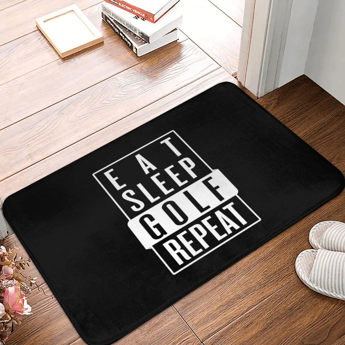 Придверный коврик для гольфа Eat Sleep, коврик, ковер из полиэстера и ПВХ, нескользящий напольный декор для ванной, кухни, гостиной, 40*60
Придверный коврик для гольфа Eat Sleep, коврик, ковер из полиэстера и ПВХ, нескользящий напольный декор для ванной, кухни, гостиной, 40*60