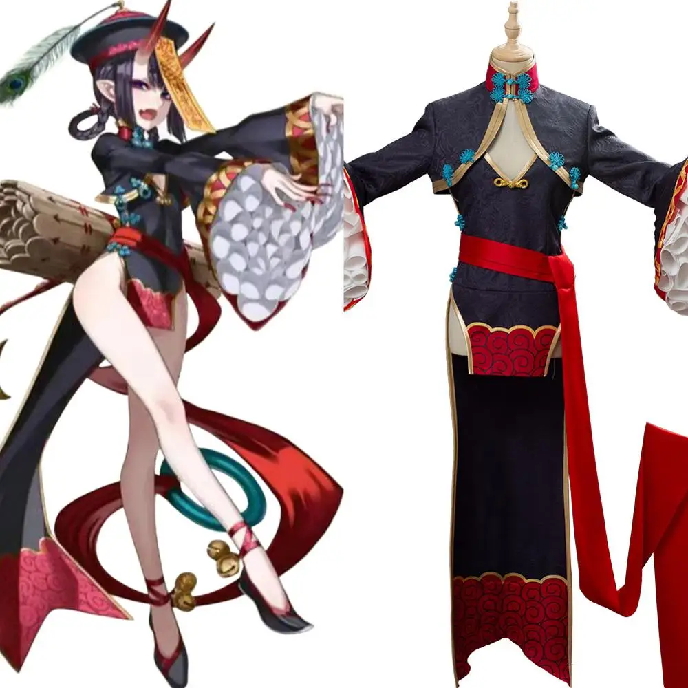 Косплей Fate Grand Order Shuten douji косплей костюм парик кимино Чонсам платье для взрослых