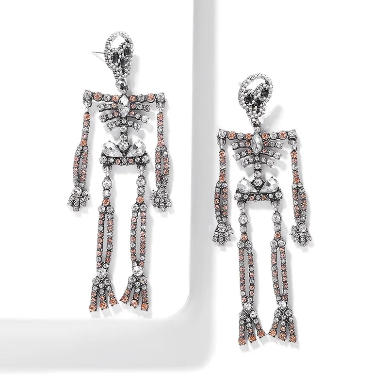 European And American Alloy Skeleton Earrings Spoof Unique Fashion Trend Earrings
