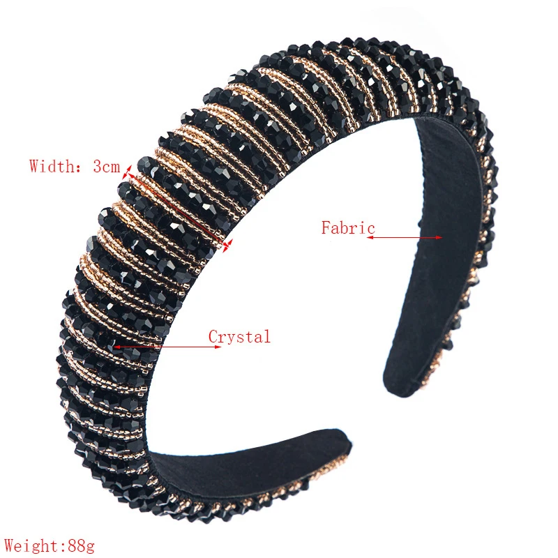 Full Crystal Luxury Hair Accessories Hairbands Sparkly Padded Rhinestones Headbands Headdress Black White Pink Women Headband
Full Crystal Luxury Hair Accessories Hairbands Sparkly Padded Rhinestones Headbands Headdress Black White Pink Women Headband