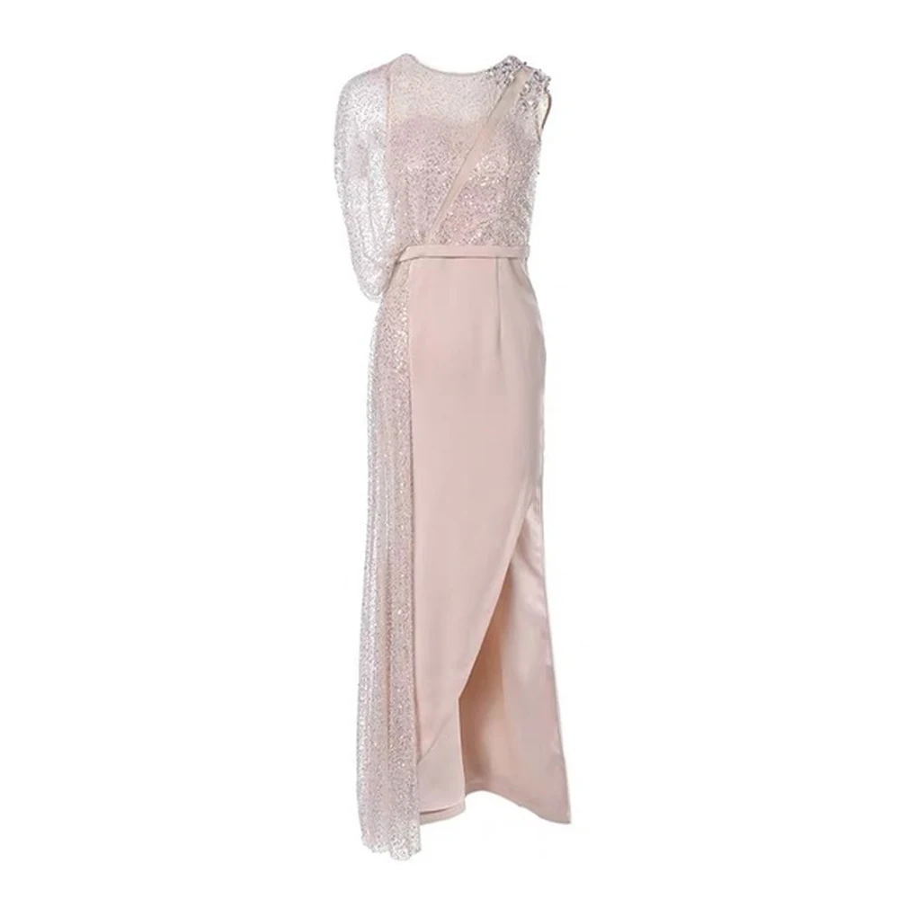 Pink Long Evening Dress Lace Sequins Sleeveless Tulle O-Neck Sexy Slim Fashion Formal Women Prom Gown Dresses Robe De Soiree
Pink Long Evening Dress Lace Sequins Sleeveless Tulle O-Neck Sexy Slim Fashion Formal Women Prom Gown Dresses Robe De Soiree