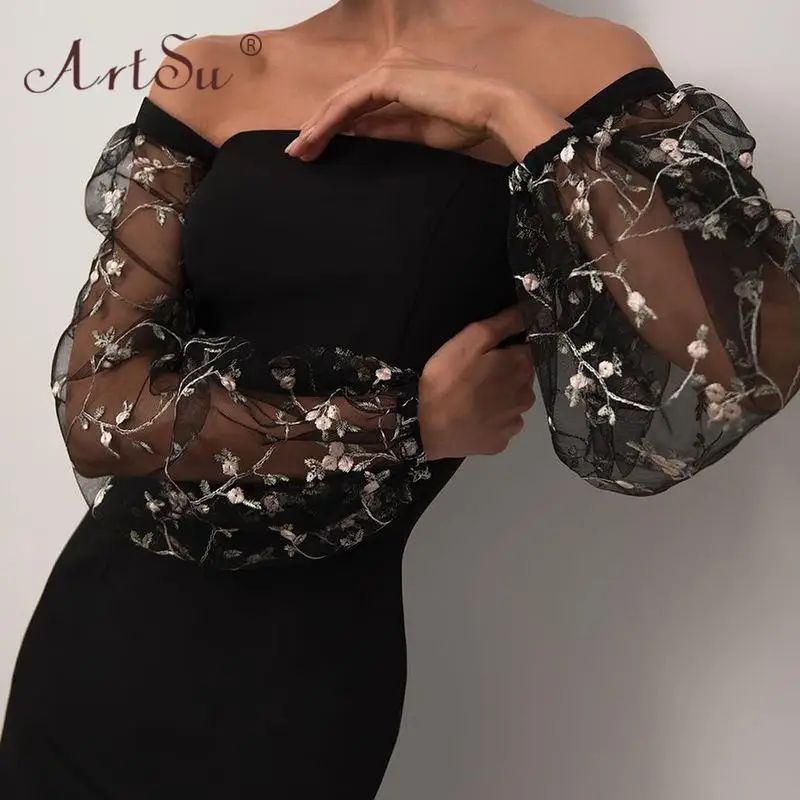 ArtSu Women Sexy Mesh Sleeve Patchwork Skinny Dresses Ladies Vintage Sheath Backless Party Midi Dress Elegant Autumn ANDYDR90
ArtSu Women Sexy Mesh Sleeve Patchwork Skinny Dresses Ladies Vintage Sheath Backless Party Midi Dress Elegant Autumn ANDYDR90