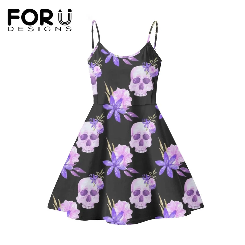 FORUDESIGNS Women Sexy Slip Dress Skulls Pattern Lady Clothes Spaghetti Strap Dresses Elegant Ladies Sleeveless Vestidos Mujer
FORUDESIGNS Women Sexy Slip Dress Skulls Pattern Lady Clothes Spaghetti Strap Dresses Elegant Ladies Sleeveless Vestidos Mujer