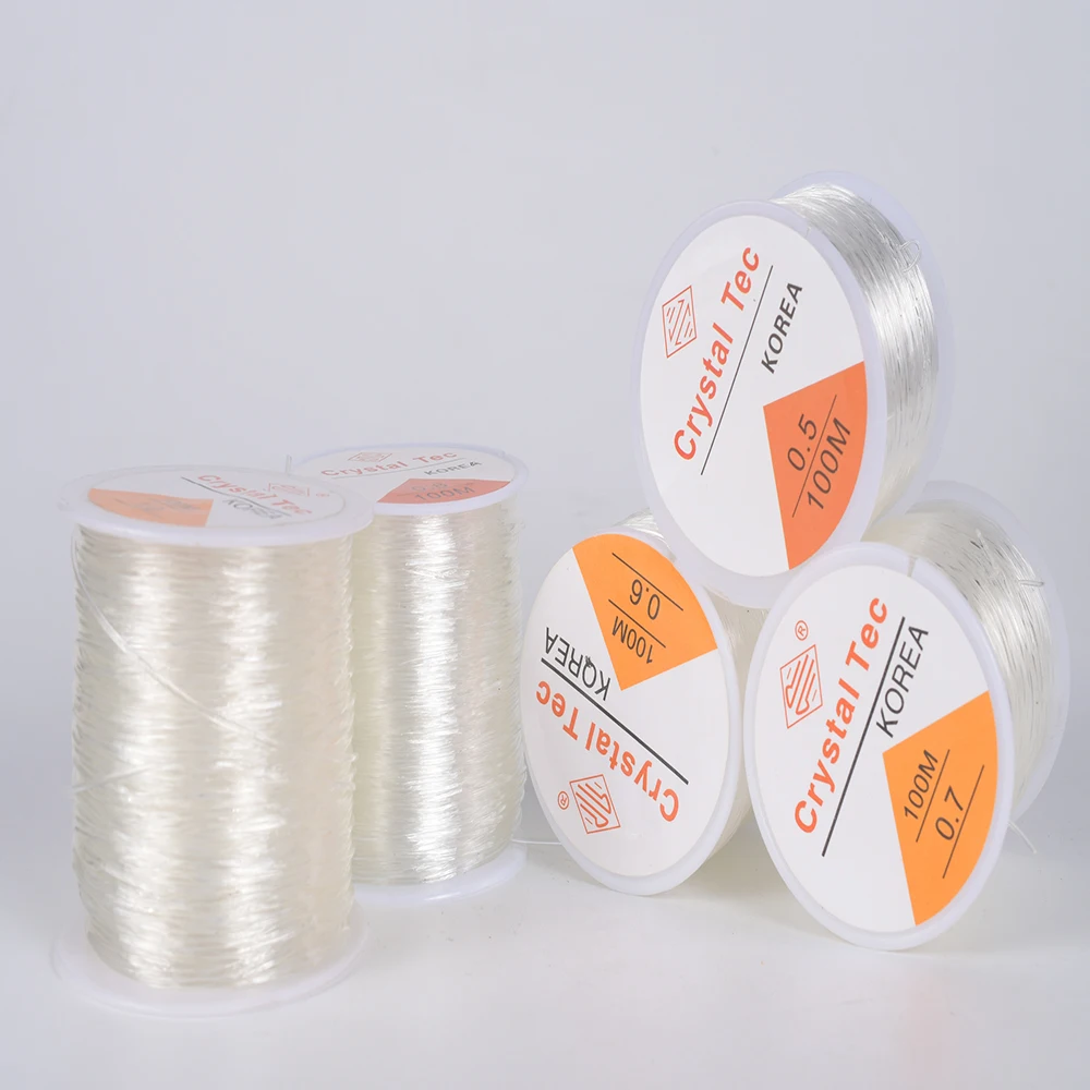 100M/Roll 0.5-1mm Plastic Crystal Tec DIY Beading Stretch Cords Elastic Line Jewelry Making Supplies String Bracelet Thread
100M/Roll 0.5-1mm Plastic Crystal Tec DIY Beading Stretch Cords Elastic Line Jewelry Making Supplies String Bracelet Thread