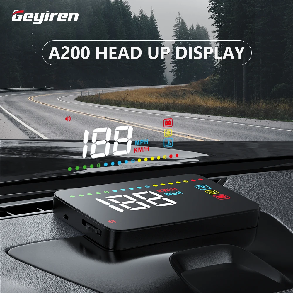 Car Head Up Display HUD Gauge Auto Display with Sunshine Hood Overspeed Alarm Windshield Projector RPM A200
Car Head Up Display HUD Gauge Auto Display with Sunshine Hood Overspeed Alarm Windshield Projector RPM A200