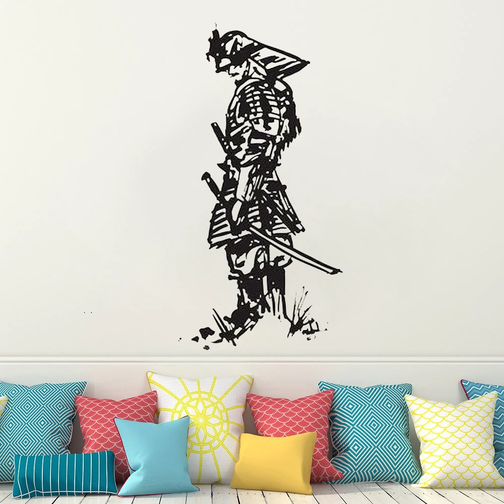 

Ninja Samurai Wall Decal for kids rooms decoration Wall Sticker Warrior Vinyl Wall Decals for Boys Bedroom Decor HY986