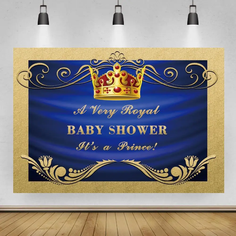 Royal Blue Pink Baby Shower Backdrop For Boy Girl Prince Or Princess Golden Crown Decoration Newborn Birthday Photo Background
Royal Blue Pink Baby Shower Backdrop For Boy Girl Prince Or Princess Golden Crown Decoration Newborn Birthday Photo Background