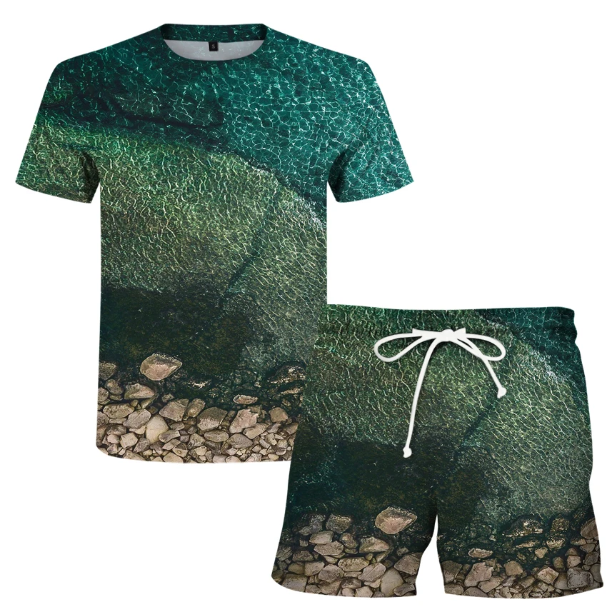 2021 Summer Men's Suit T-Shirt Beach Shorts Two-Piece Sets 3D Inkjet Men's Clothing Suit Large Size Outdoor Fitness Running Sets
2021 Summer Men's Suit T-Shirt Beach Shorts Two-Piece Sets 3D Inkjet Men's Clothing Suit Large Size Outdoor Fitness Running Sets