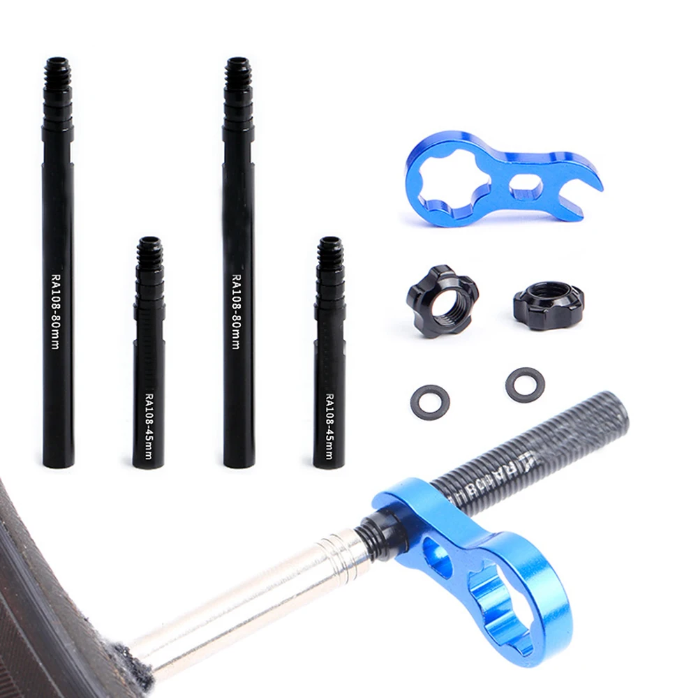45mm 80mm Removable Integrated With Wrench Bicycle Parts Presta Valve Extender Inner Tubes Valve Extension Bike Accessories
45mm 80mm Removable Integrated With Wrench Bicycle Parts Presta Valve Extender Inner Tubes Valve Extension Bike Accessories