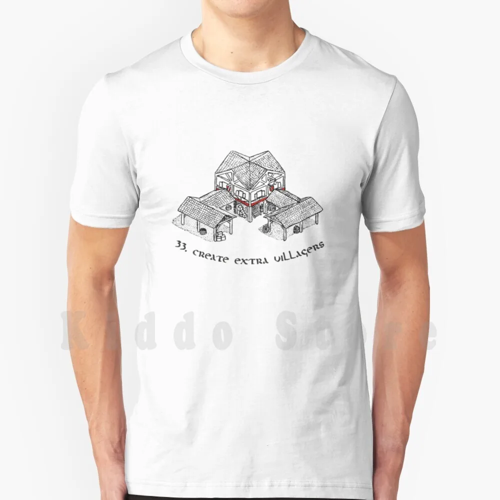 Town Center-Age Of Empires 2 T Shirt Men Cotton S-6xl Medieval Centro Urbano Age Aoe2 Gaming Games