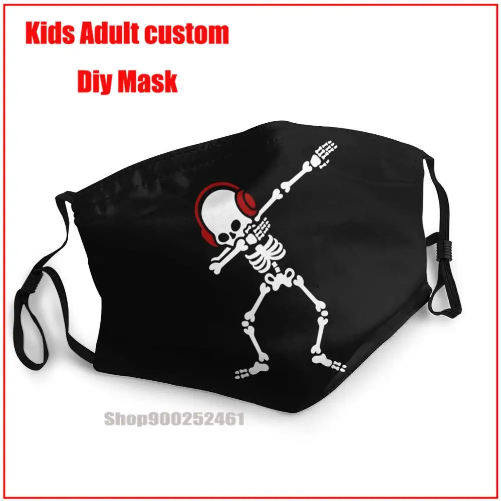 Skelton Dab Dabben Headphones Music DIY masque adulte lavable washable reusable face mask mouth mask with design funny
Skelton Dab Dabben Headphones Music DIY masque adulte lavable washable reusable face mask mouth mask with design funny