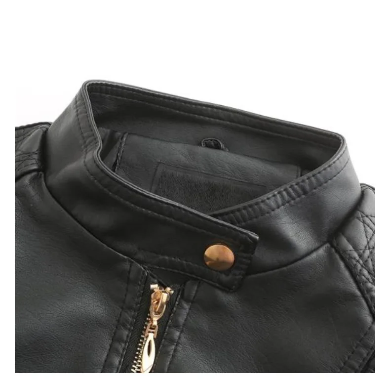 Black Faux Leather Jacket Women 2021 Stand Collar Female Red Outerwear Rivets Pu Leather Jackets and Coats Motorcycle Tops
Black Faux Leather Jacket Women 2021 Stand Collar Female Red Outerwear Rivets Pu Leather Jackets and Coats Motorcycle Tops