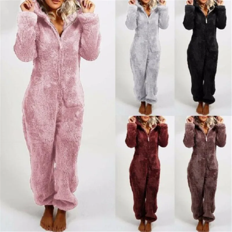 Winter Warm Pyjamas Women Onesies Fluffy Fleece Jumpsuits Sleepwear Overall Hood Sets Pajamas For Women Adult
Winter Warm Pyjamas Women Onesies Fluffy Fleece Jumpsuits Sleepwear Overall Hood Sets Pajamas For Women Adult