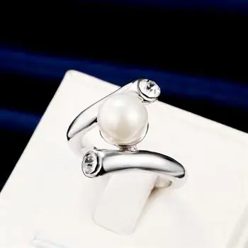 Fashion Double Czech Drill Ring Fit White Pearl Ring for Women Luxury Jewelry
Fashion Double Czech Drill Ring Fit White Pearl Ring for Women Luxury Jewelry