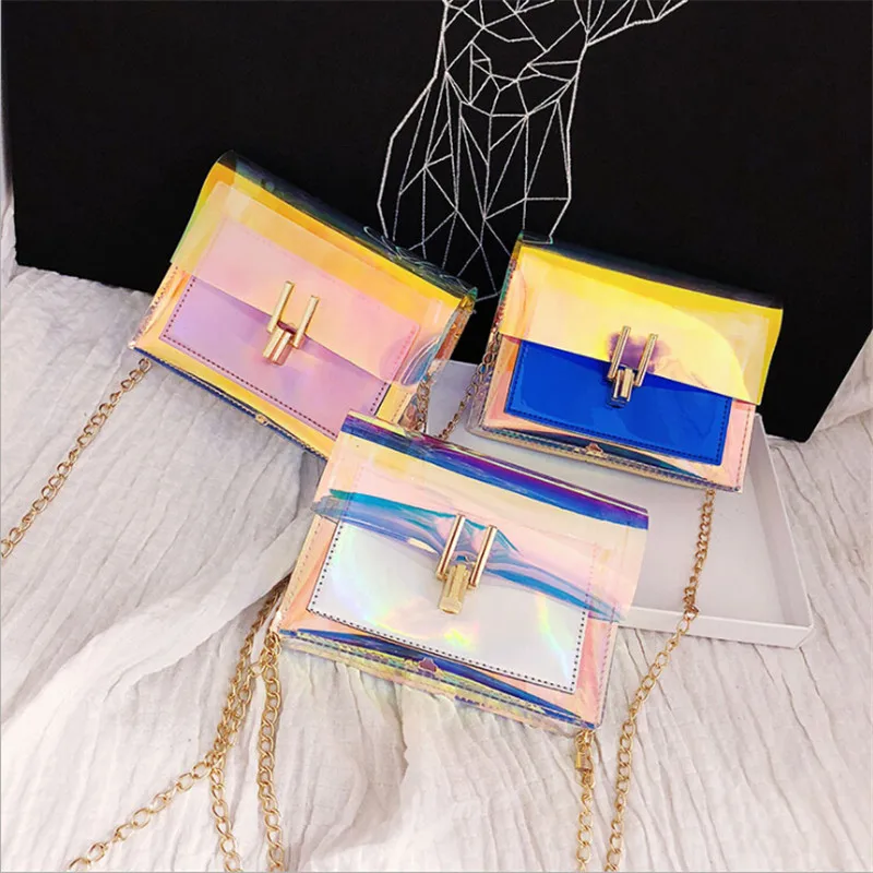 Women Casual Transparent Bag Clear PVC Jelly Small Tote Messenger Bags Laser Holographic Shoulder Bags Female Lady 2020
Women Casual Transparent Bag Clear PVC Jelly Small Tote Messenger Bags Laser Holographic Shoulder Bags Female Lady 2020
