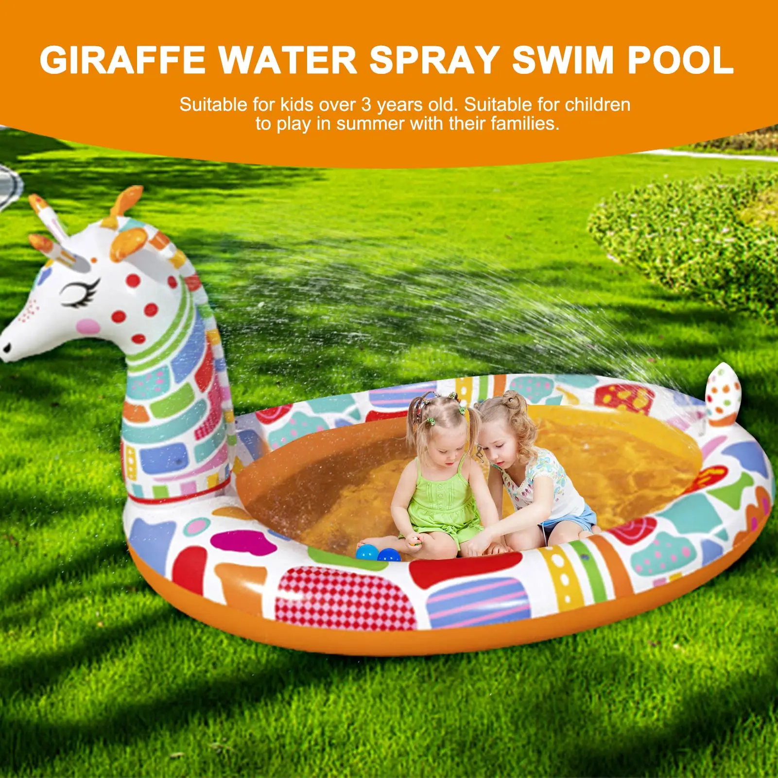 Inflatable Water Spray Swim Pool Giraffe Swim Pool Water Spray Thickened Play Center Outdoor Summer Swimming Pool For Kids 
Inflatable Water Spray Swim Pool Giraffe Swim Pool Water Spray Thickened Play Center Outdoor Summer Swimming Pool For Kids