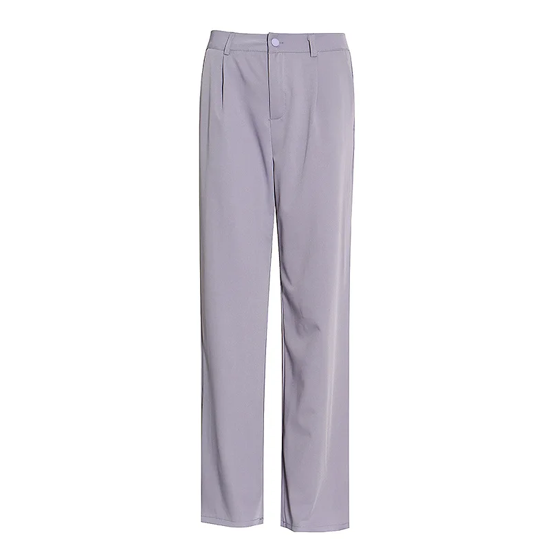 Wide Leg Women Pants Leisure High Waist Long Pants New Office Ladies Loose Straight Trousers Black Purple Suit Pant 2020
Wide Leg Women Pants Leisure High Waist Long Pants New Office Ladies Loose Straight Trousers Black Purple Suit Pant 2020